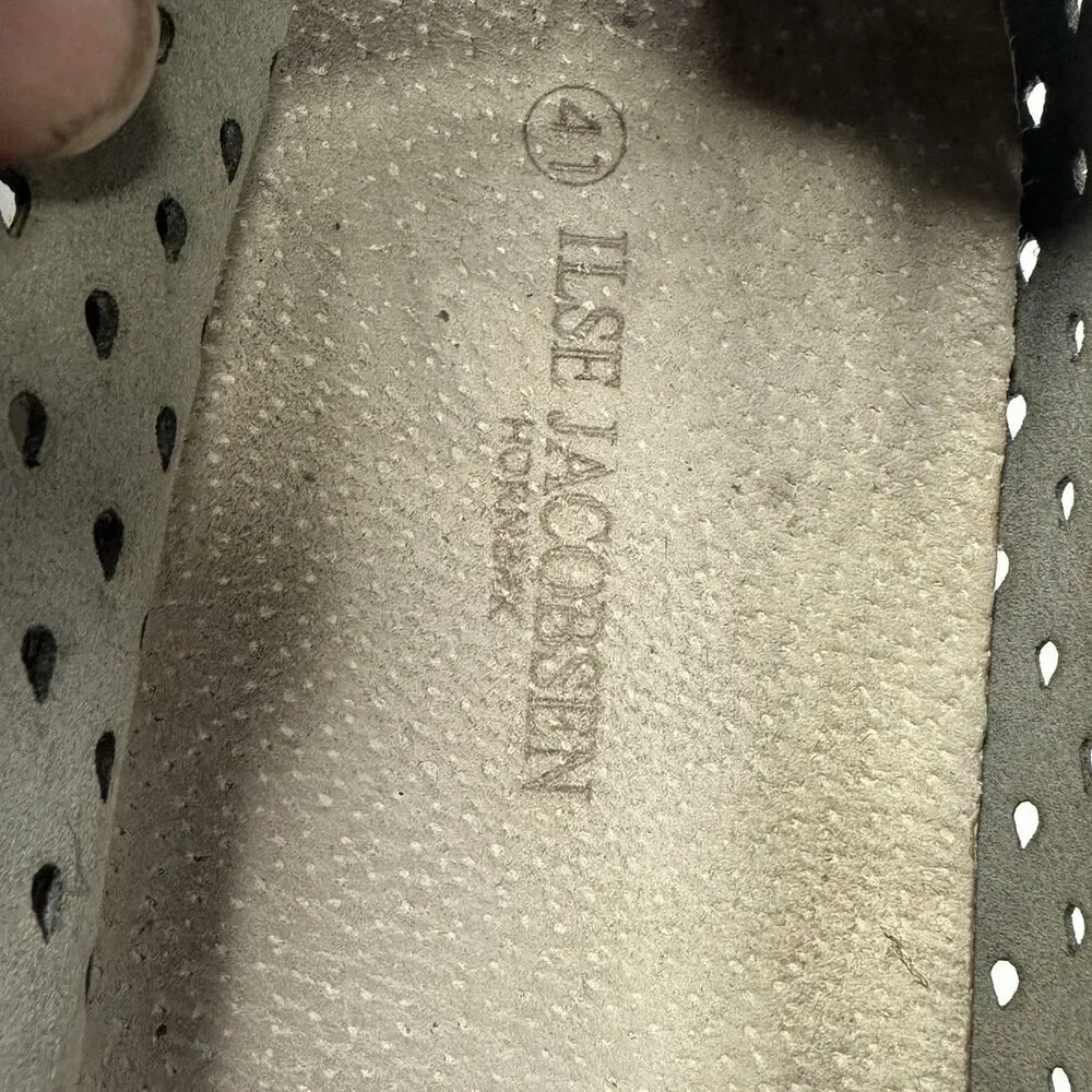 Ilse Jacobsen Tulip 139 Perforated Slip-On Sneakers Gray Size 41 / US 10
